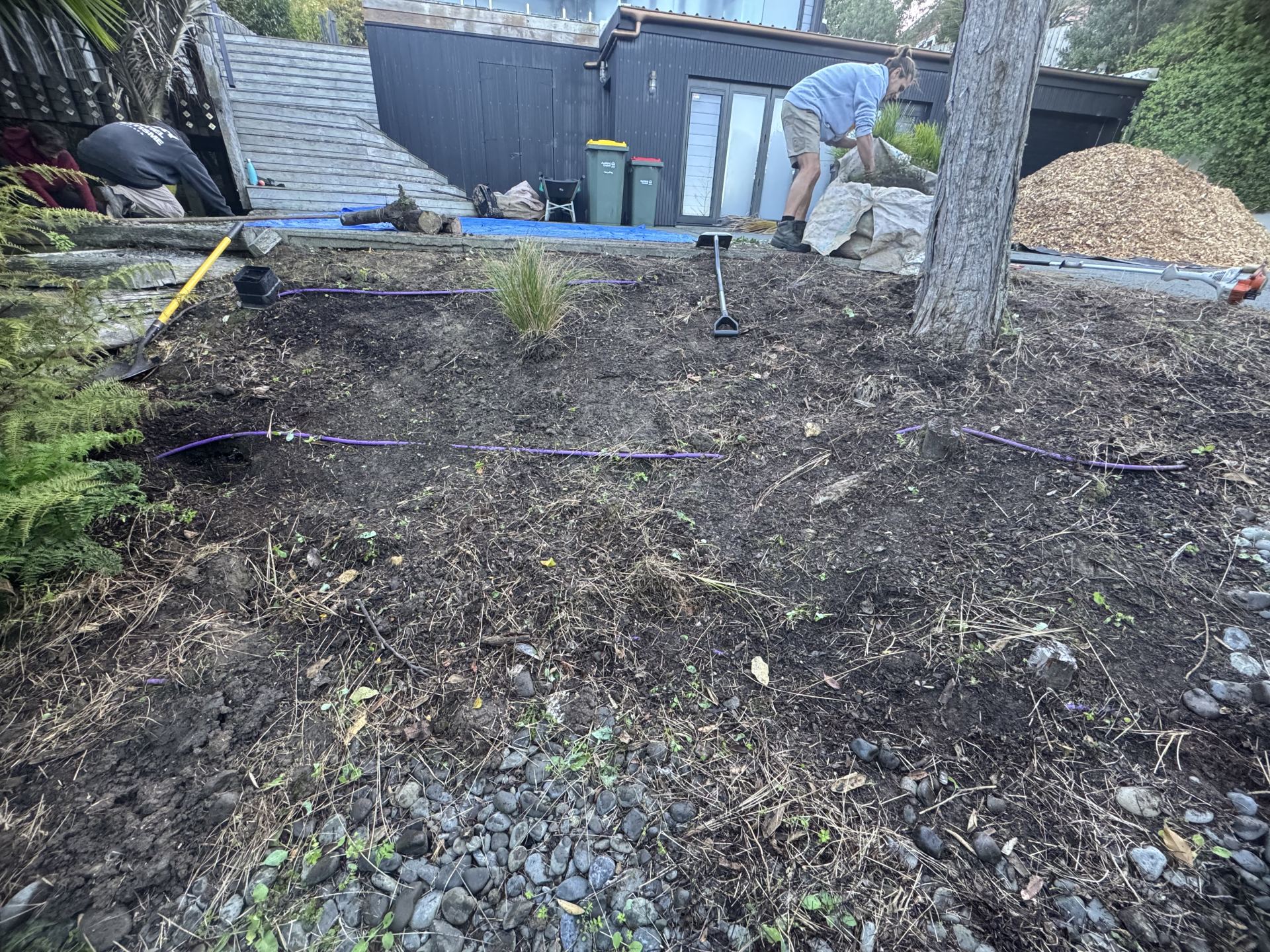 Bare garden before planting